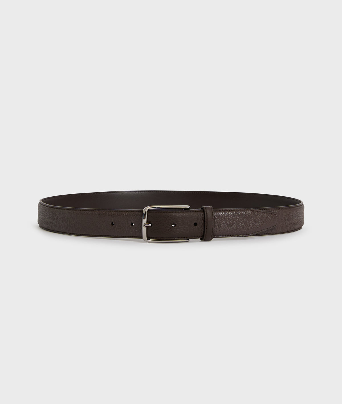 brown deer-effect calfskin belt in TOBACCO, primary view