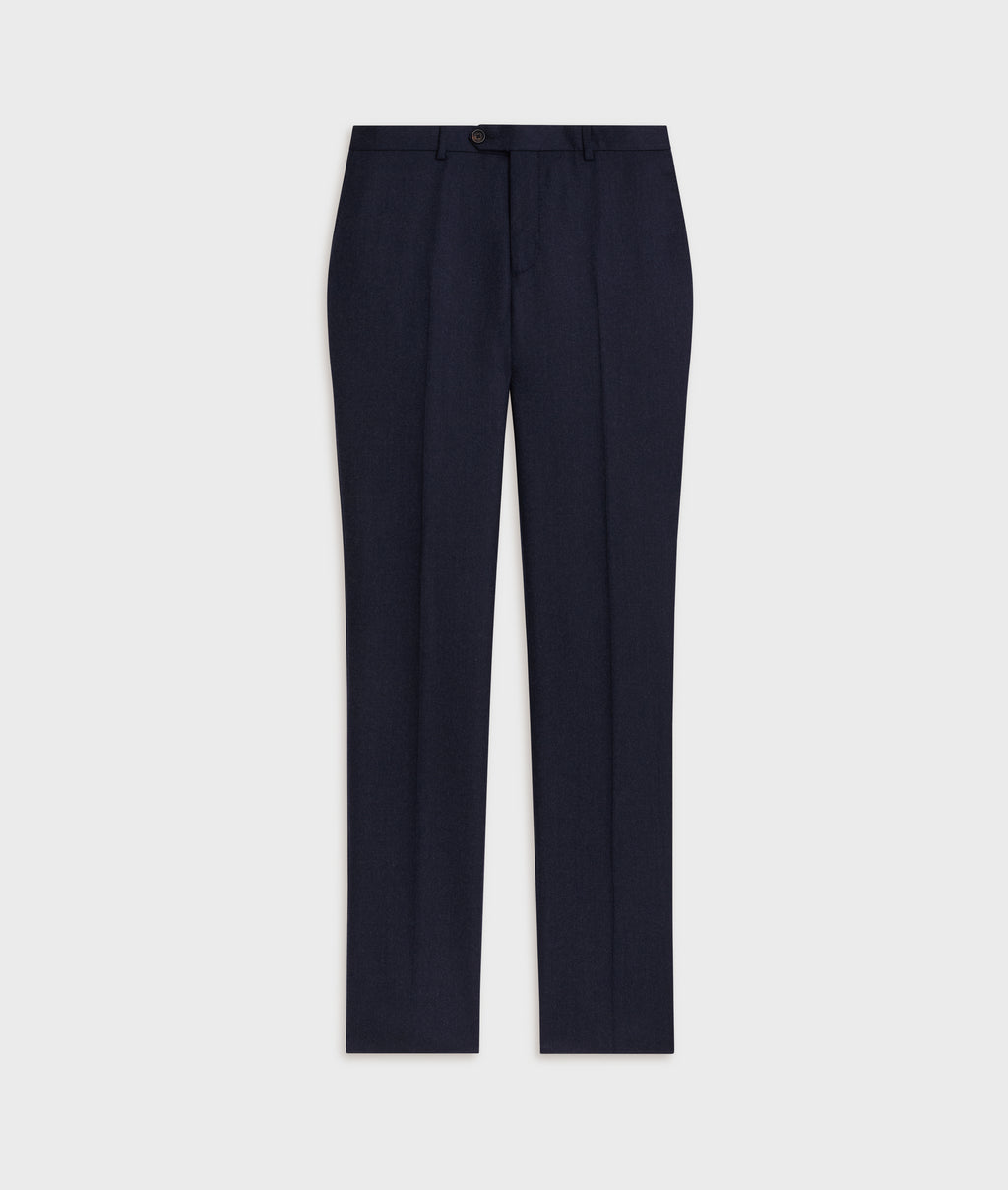navy blue pure virgin wool trousers in BLUE NAVY, primary view
