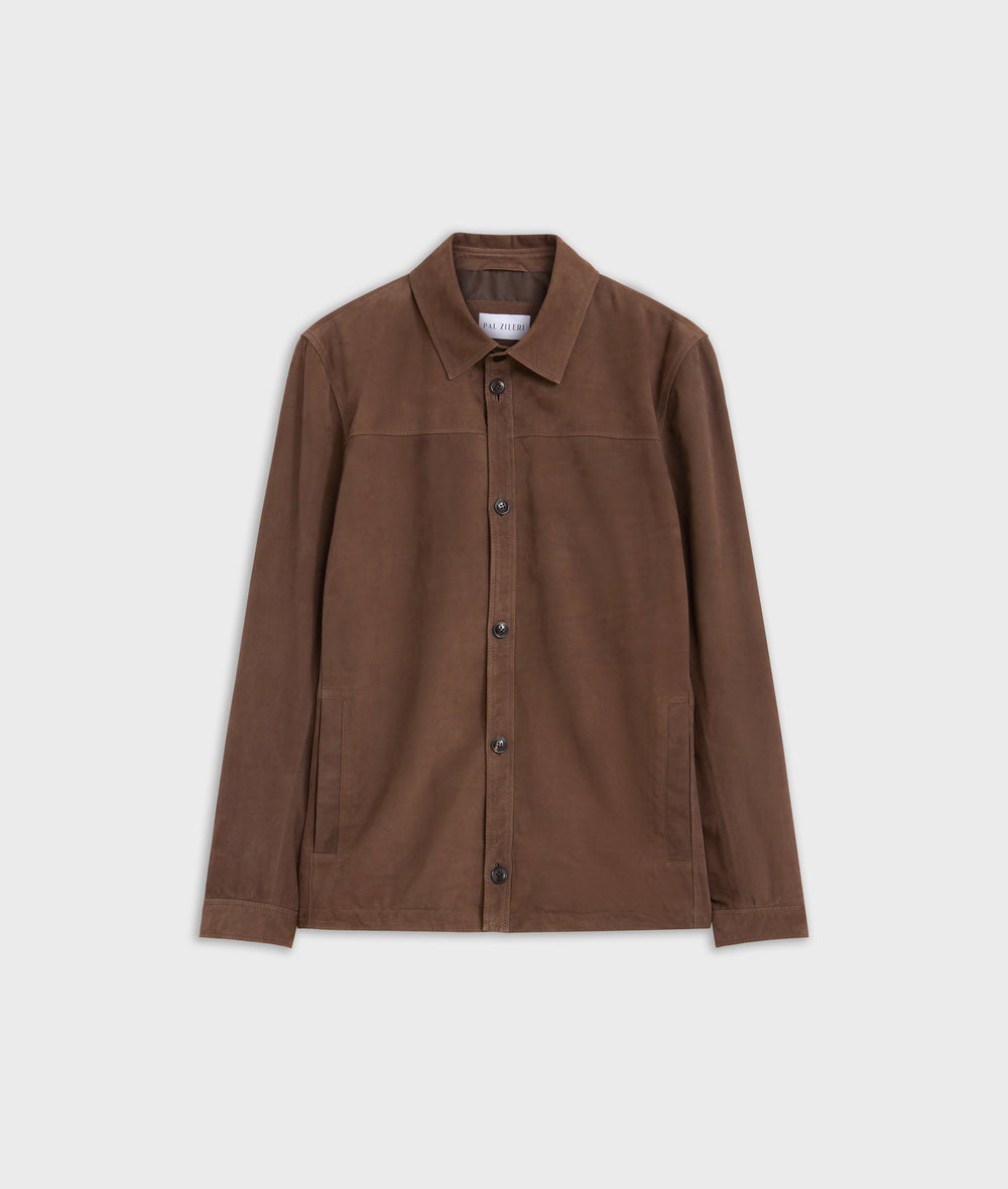 brown calfskin leather bomber blouson in TAN, primary view [fp-color:tan]