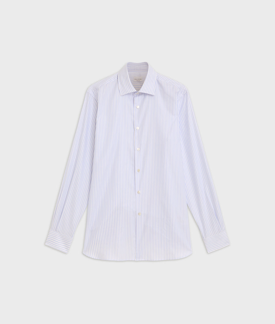 Form Striped Cotton Twill Milano Collar Shirt