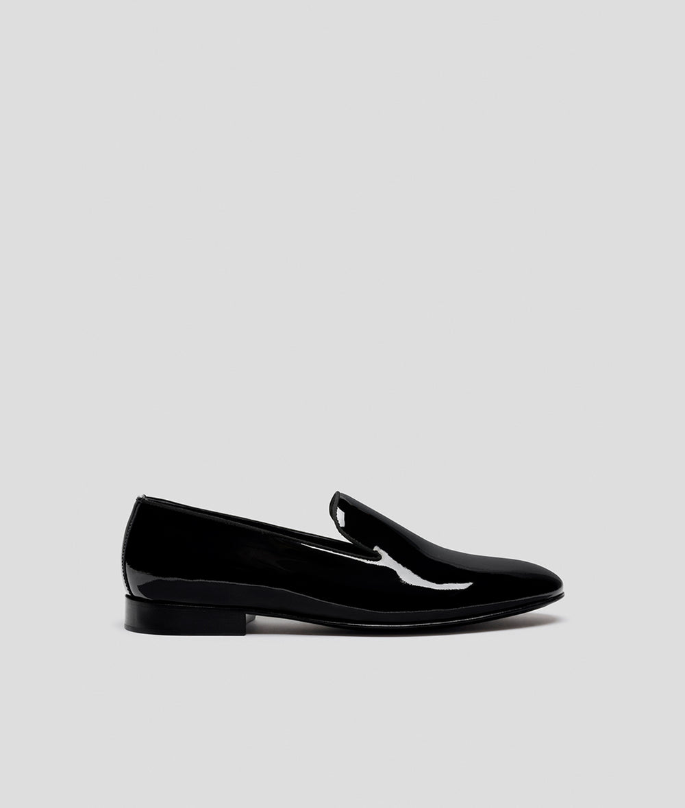 Patent leather loafers in BLACK, primary view [fp-color:black]