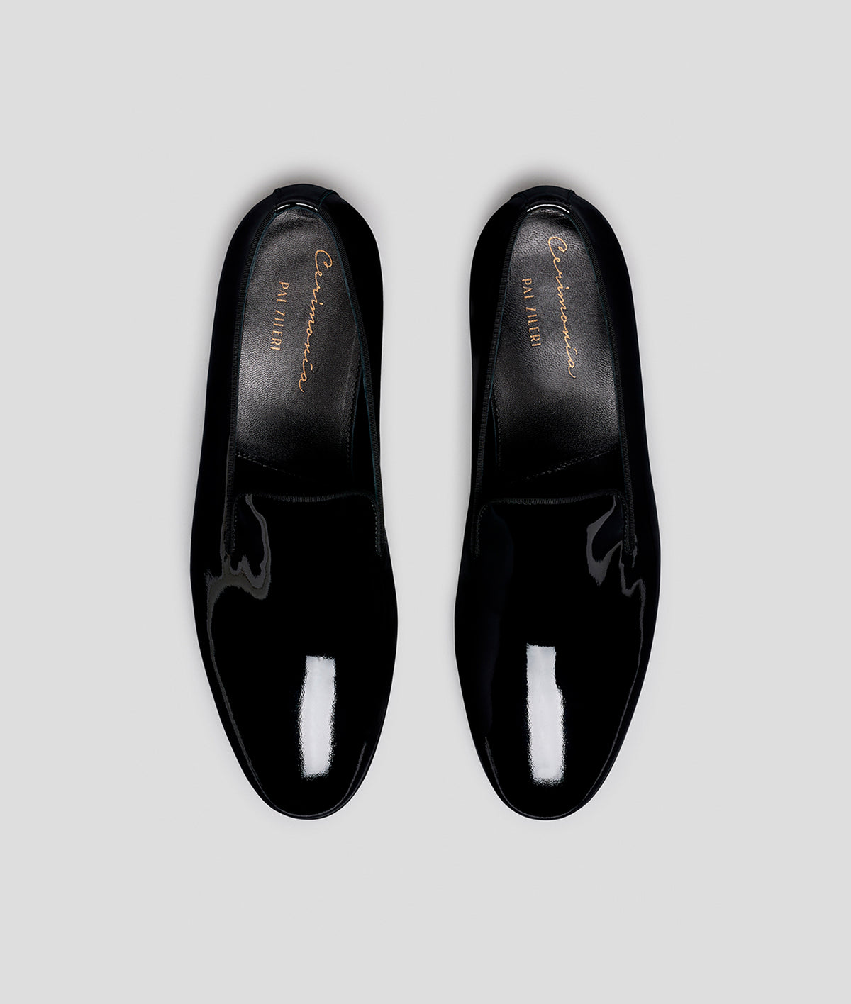 Patent leather loafers in BLACK, view 2