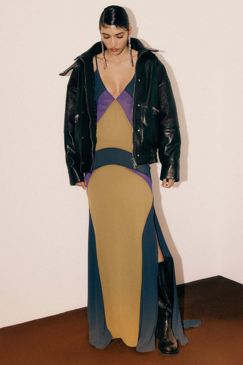 Color block long dress in Nexus Multicolor, primary view