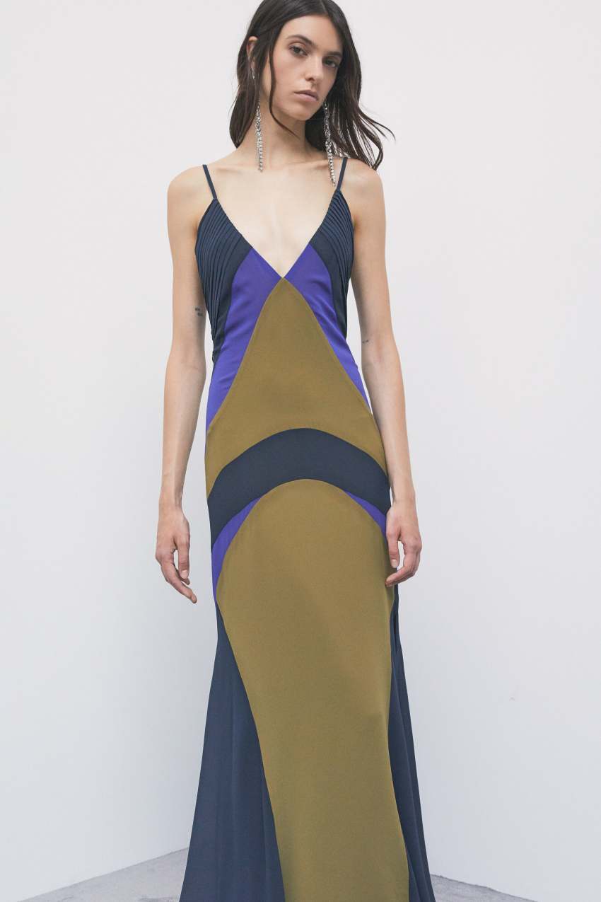 Color block long dress in Nexus Multicolor, view 4