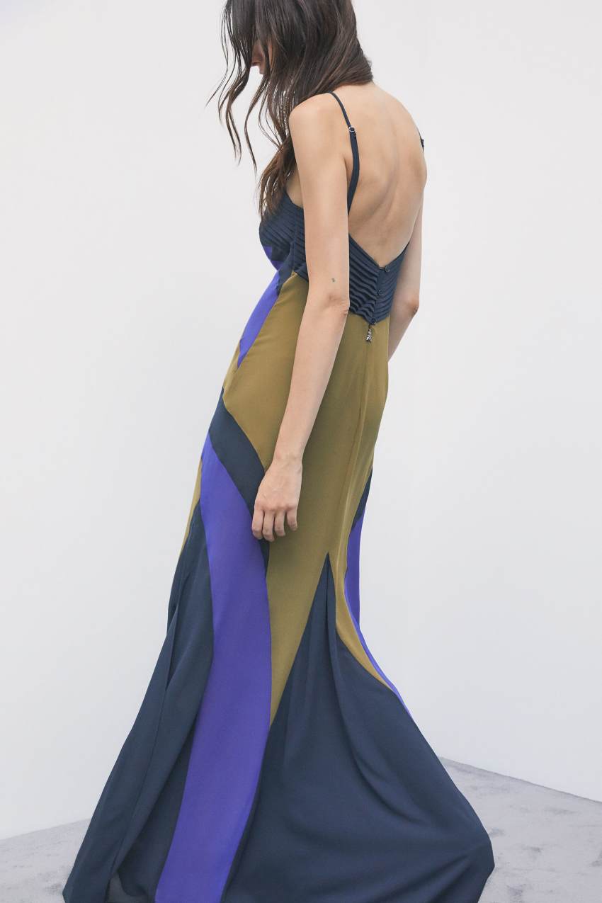Color block long dress in Nexus Multicolor, view 7