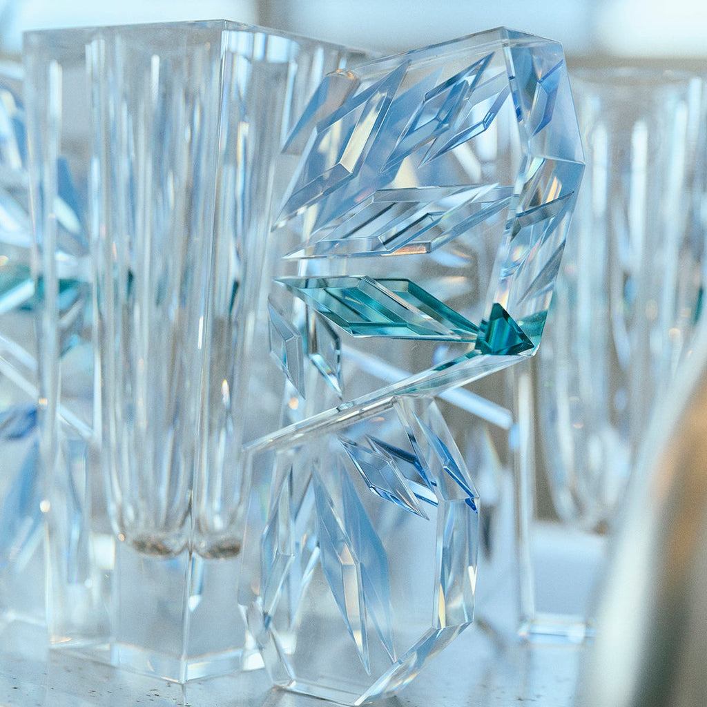 Lucie Vase in Clear/Cobalt/Sky/Blue/Petrol/Slate, view 2