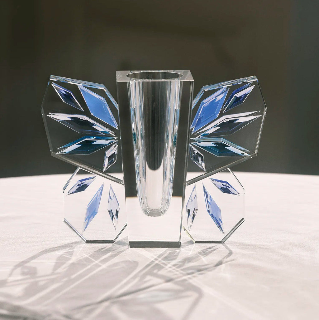 Lucie Vase in Clear/Cobalt/Sky/Blue/Petrol/Slate, view 4