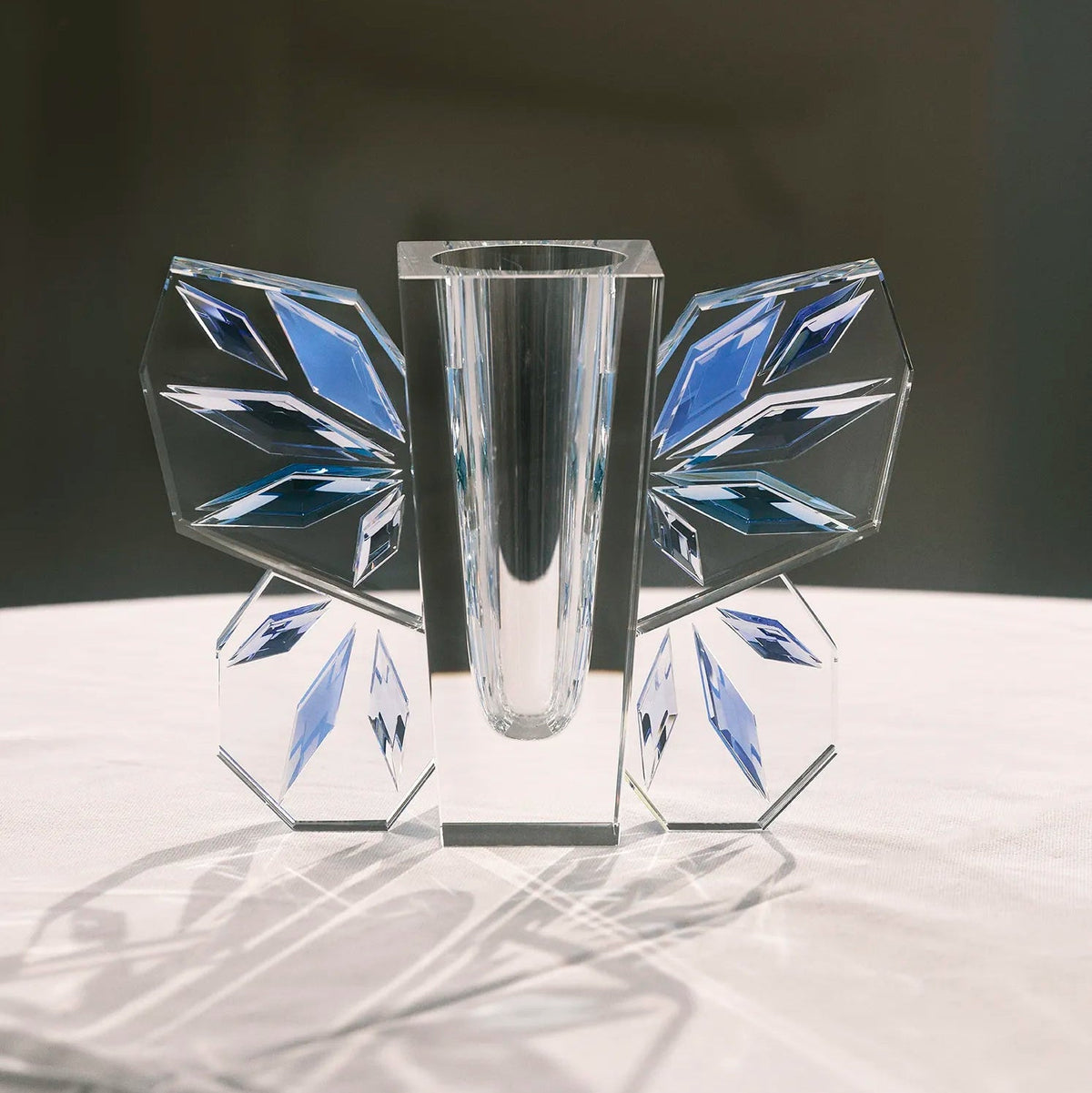Lucie Vase in Clear/Cobalt/Sky/Blue/Petrol/Slate, view 4