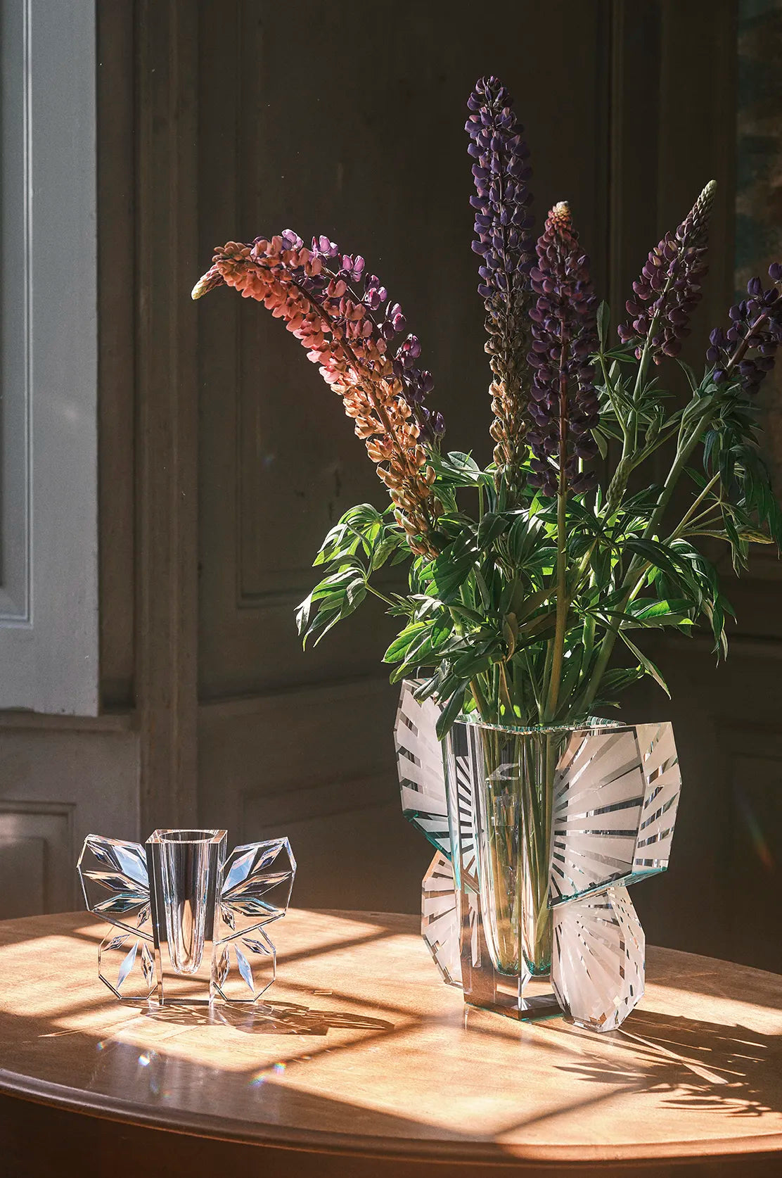 Lucie Vase in Clear/Cobalt/Sky/Blue/Petrol/Slate, view 5