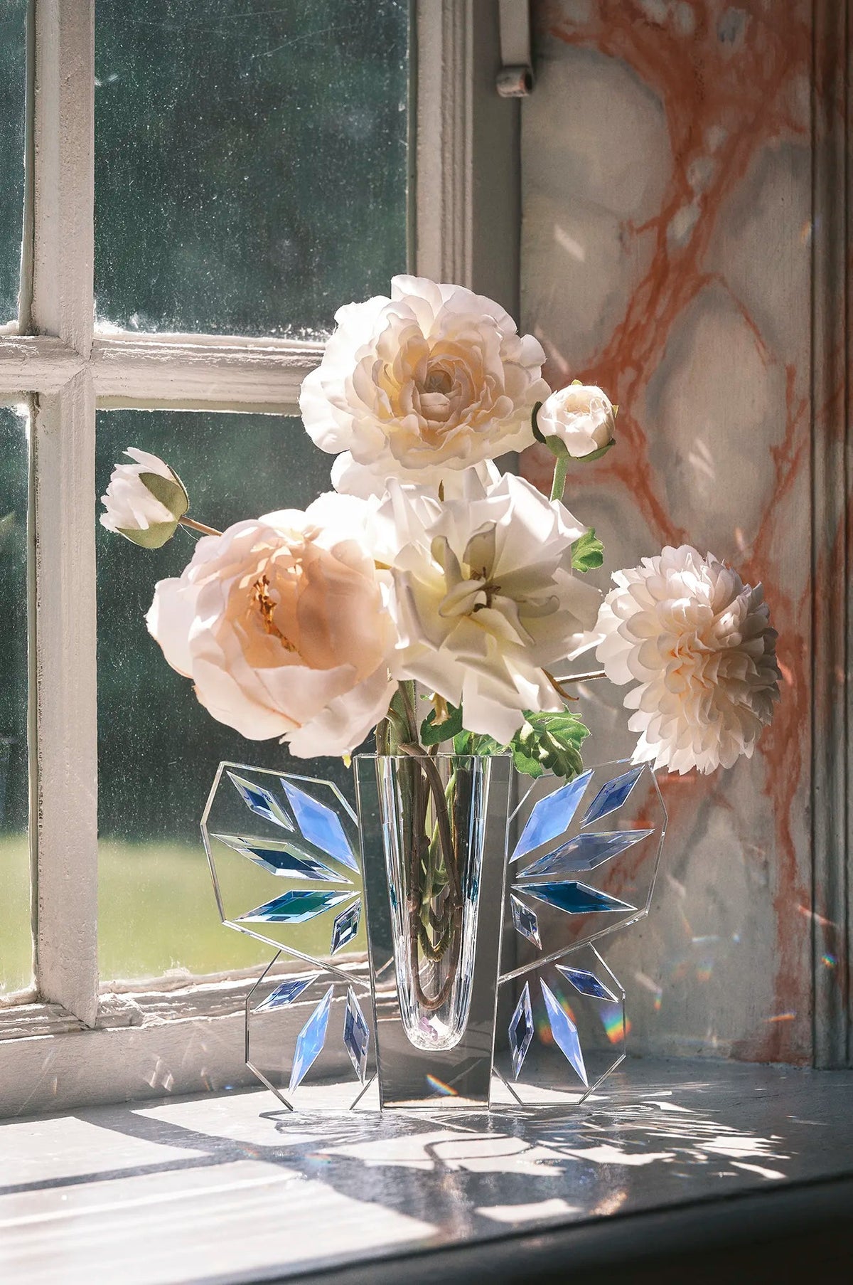 Lucie Vase in Clear/Cobalt/Sky/Blue/Petrol/Slate, view 6