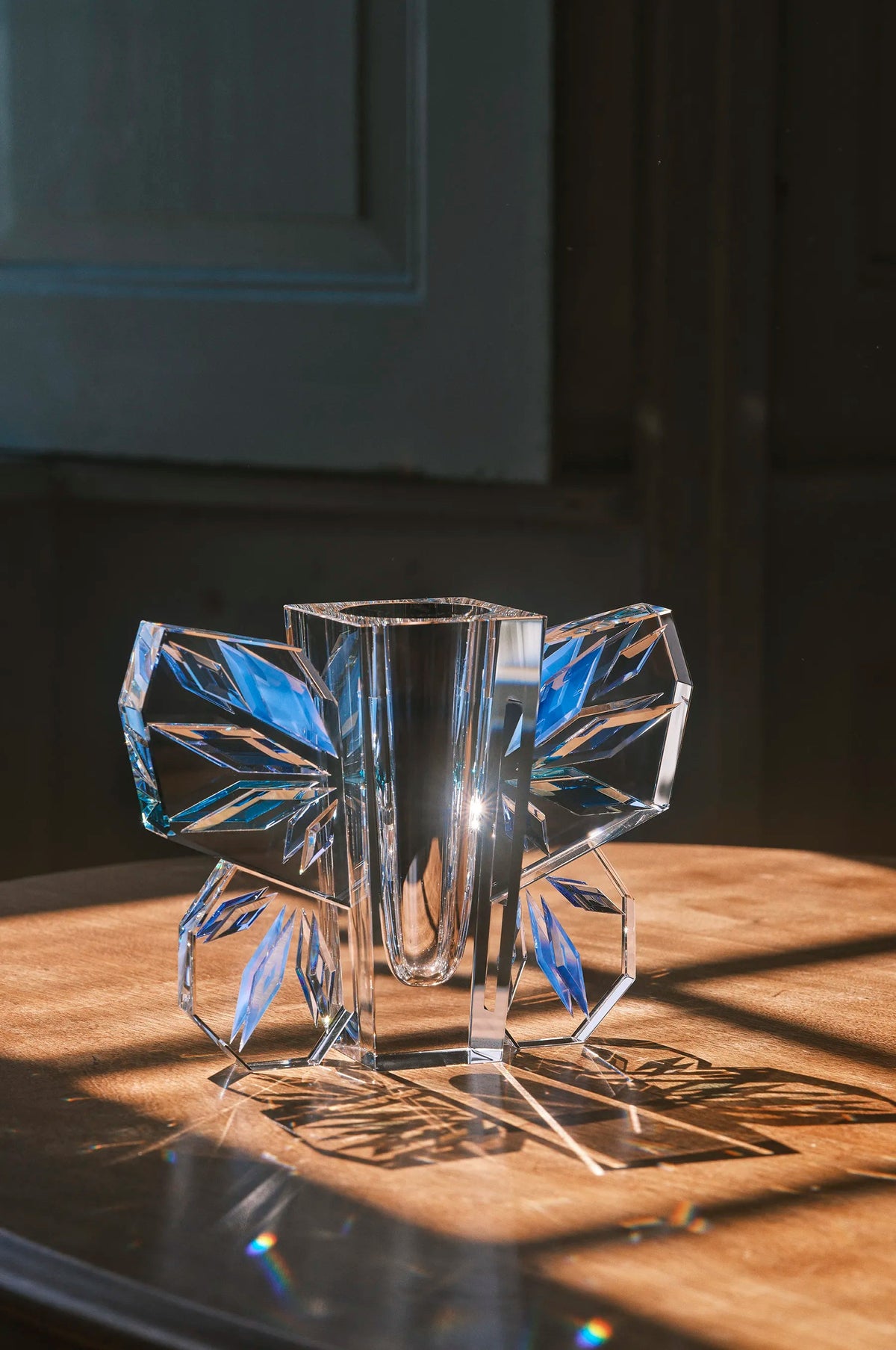 Lucie Vase in Clear/Cobalt/Sky/Blue/Petrol/Slate, view 7