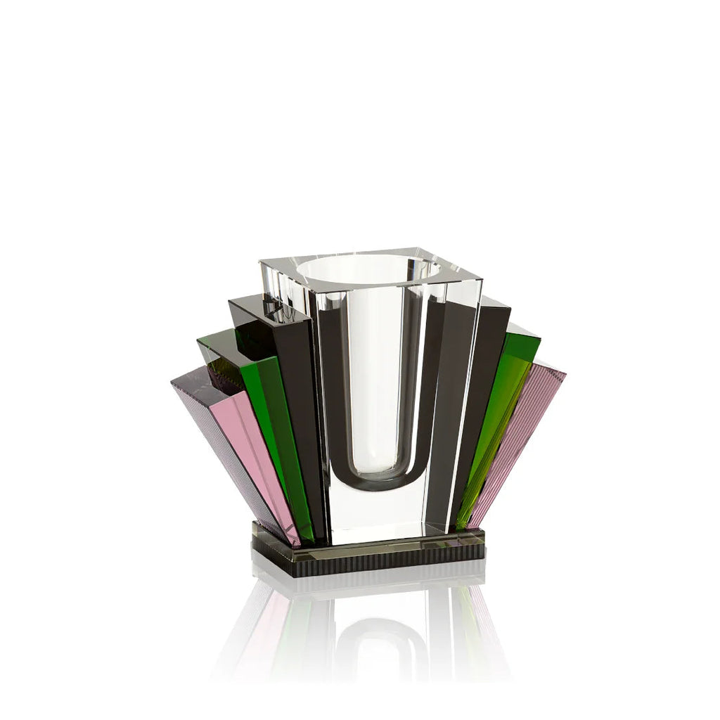 Harlem Vase in Black/Green/Rose/Clear, primary view