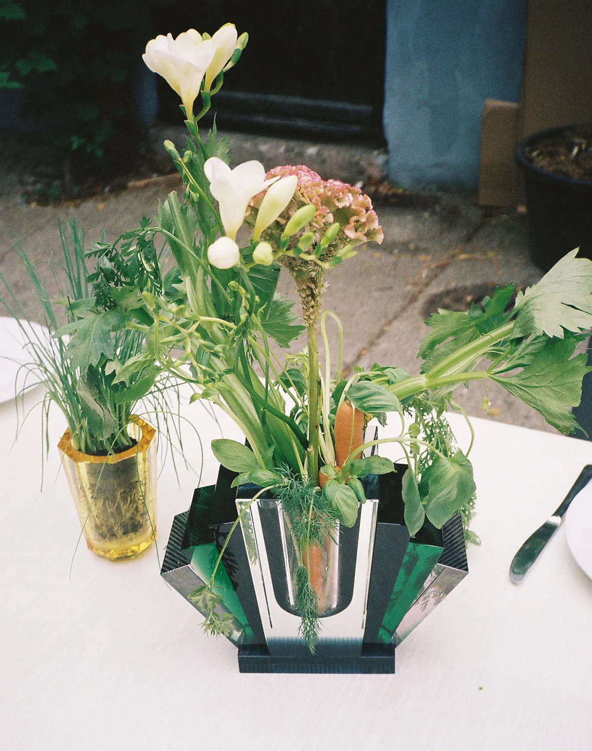 Harlem Vase in Black/Green/Rose/Clear, view 5