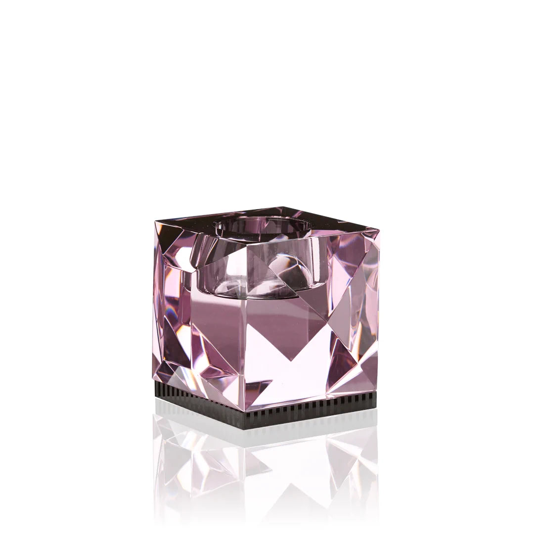 Ophelia Tealight Holder in Rose/Black, primary view