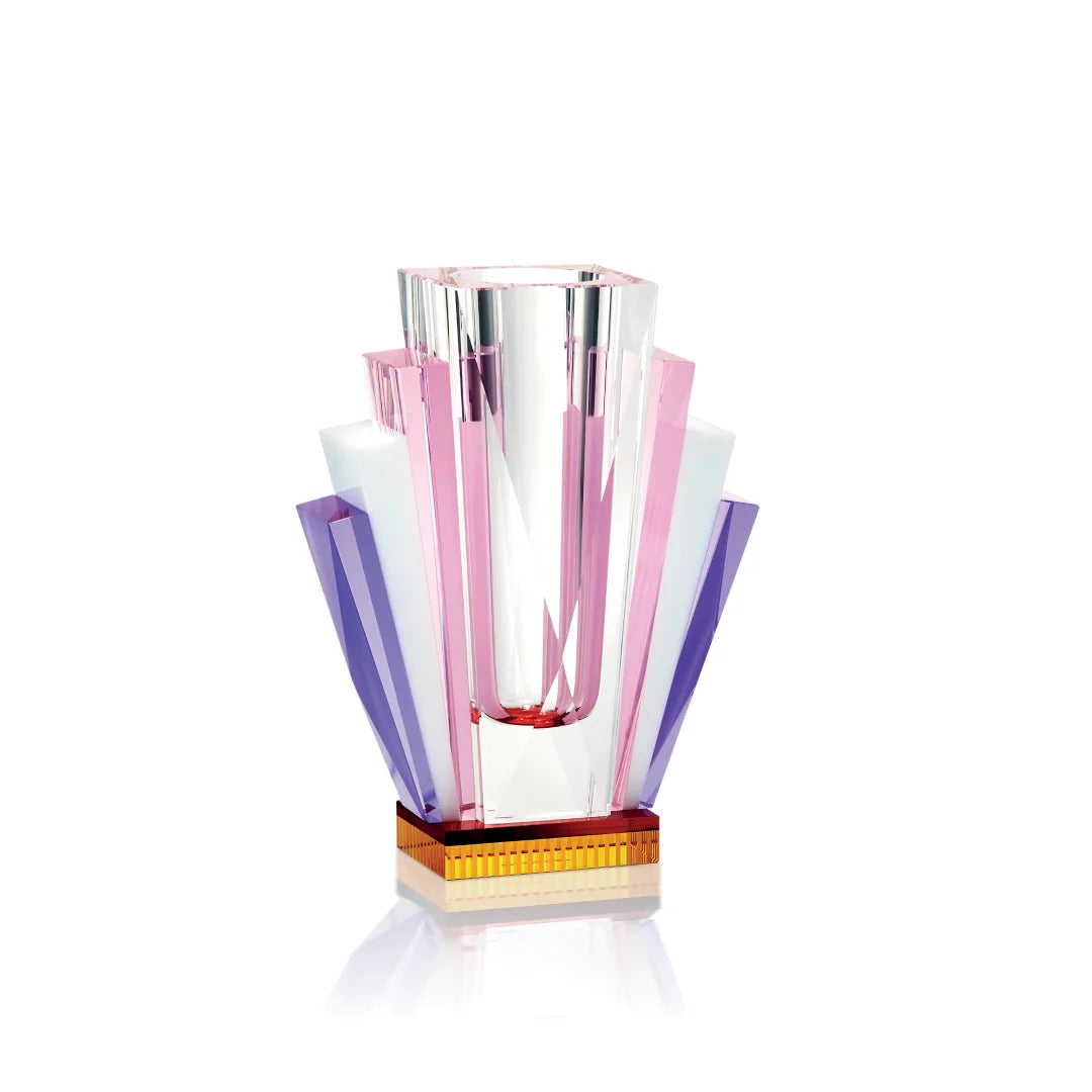 South Beach Vase in Clear/Pink/White/Purple/Yellow, primary view