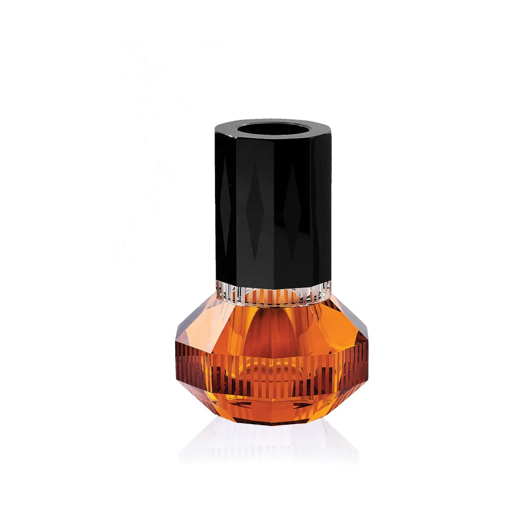 Chicago Vase in Amber/Clear/Black, primary view