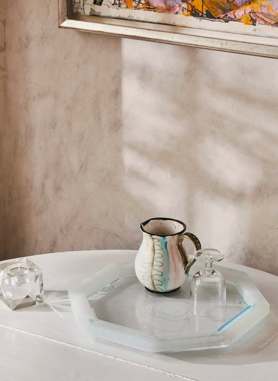 Chelsea Tray in Clear/White, view 2
