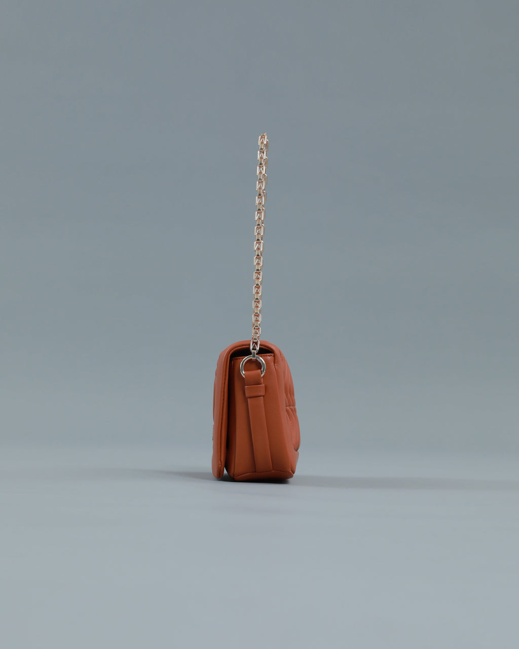 Mini Matelassé Crossbody Bag in Camel, view 3