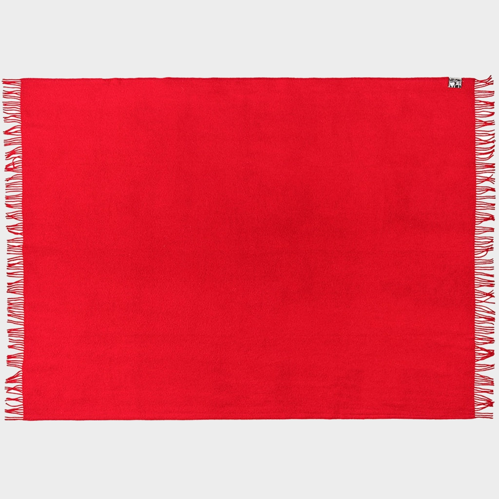Athen Throw in True Red, view 2