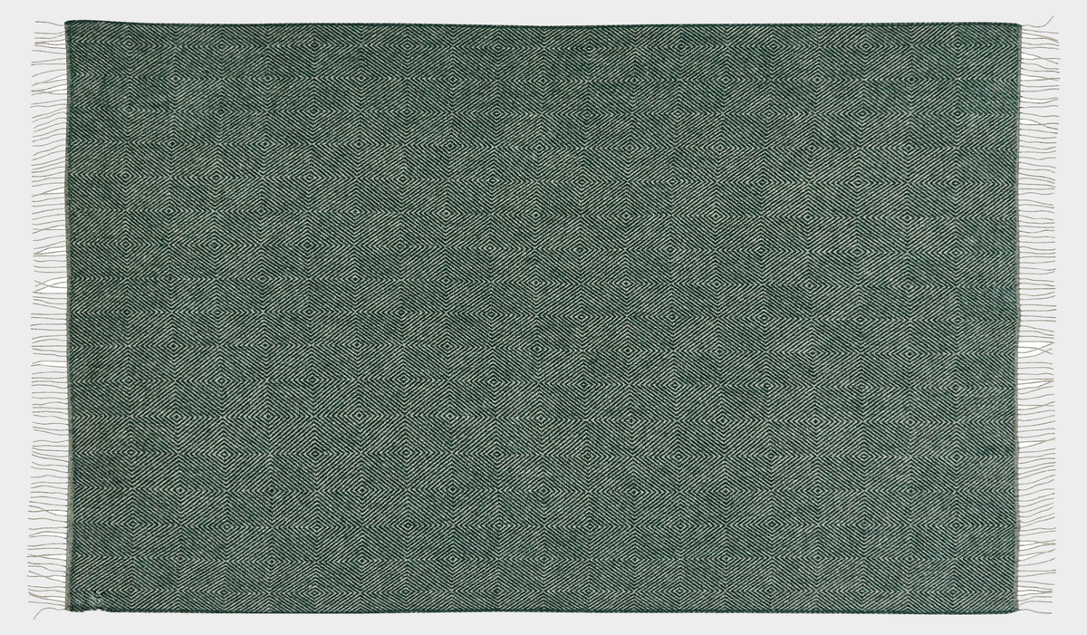 Fanø Throw in Dark Pine Green, view 2