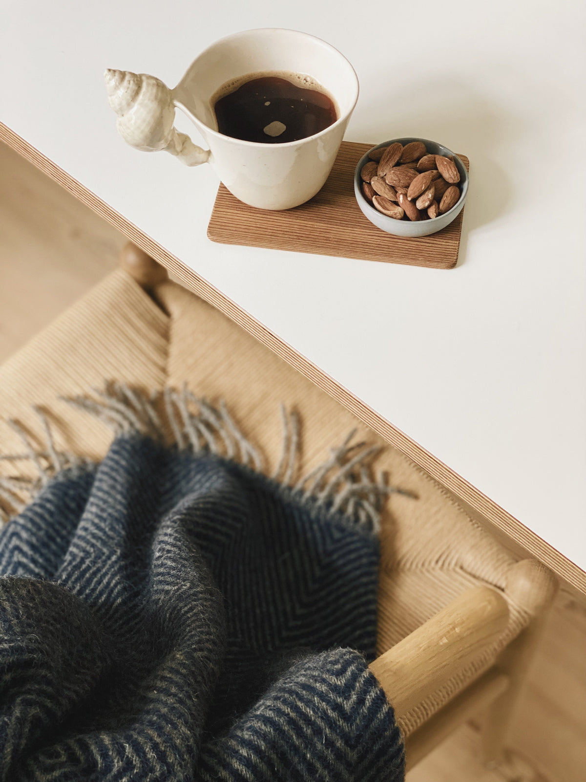 Fanø Throw in Granite Blue, view 5