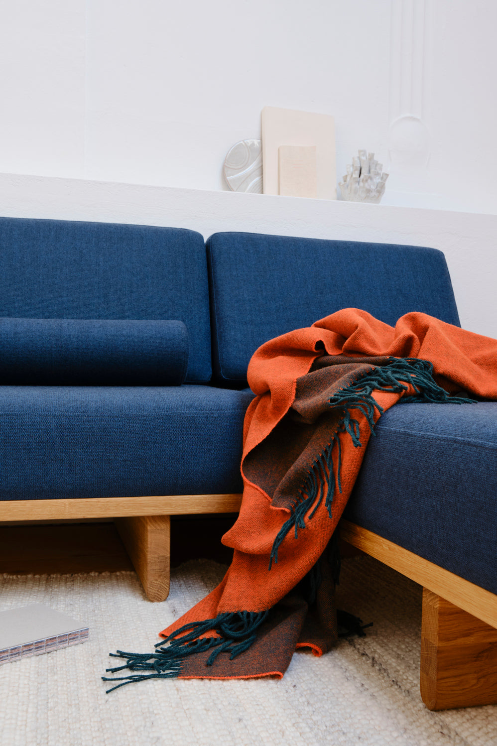 Franja Throw in Green-Orange, primary view