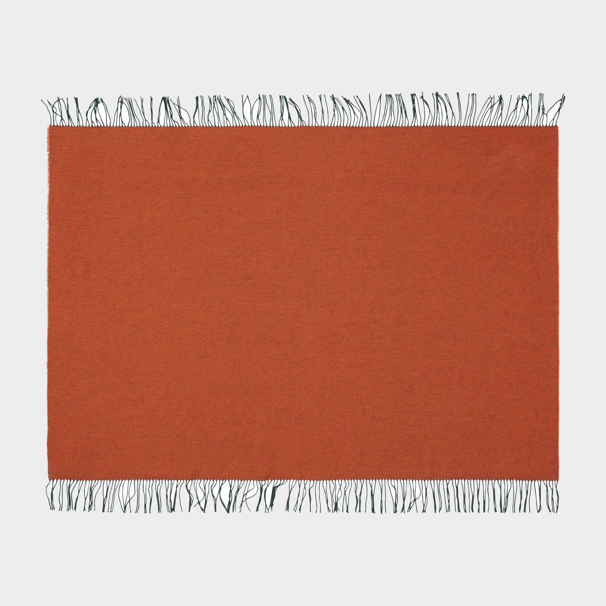 Franja Throw in Green-Orange, view 3