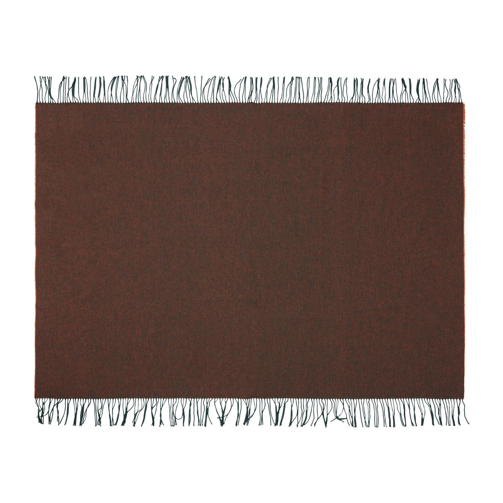 Franja Throw in Green-Orange, view 4