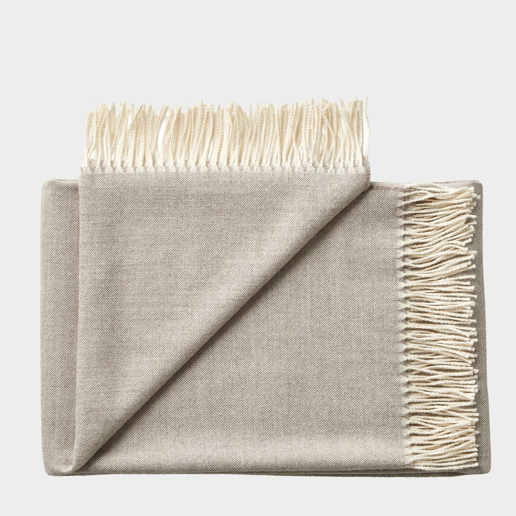 Panama Premium Baby Alpaca Bedspread in Grey Bark, primary view