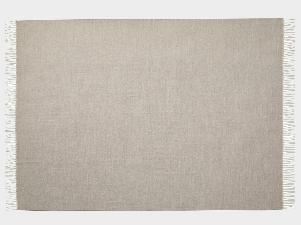 Panama Premium Baby Alpaca Bedspread in Grey Bark, view 2