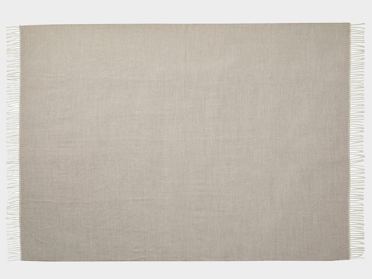 Panama Premium Baby Alpaca Bedspread in Grey Bark, view 2