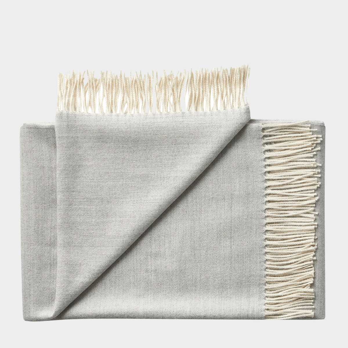 Panama Premium Baby Alpaca Bedspread in Grey Sand, primary view