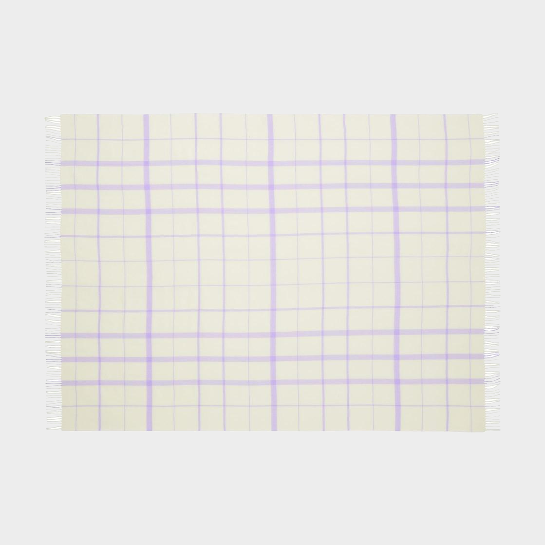 Warp & Weft Throw in Vibrant - Raw White/Lilac, view 3