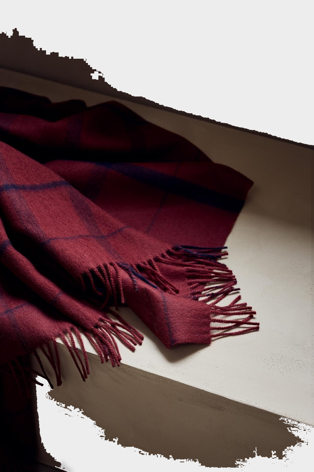 Warp & Weft Throw in Embrace - Beetroot/Midnight, view 3