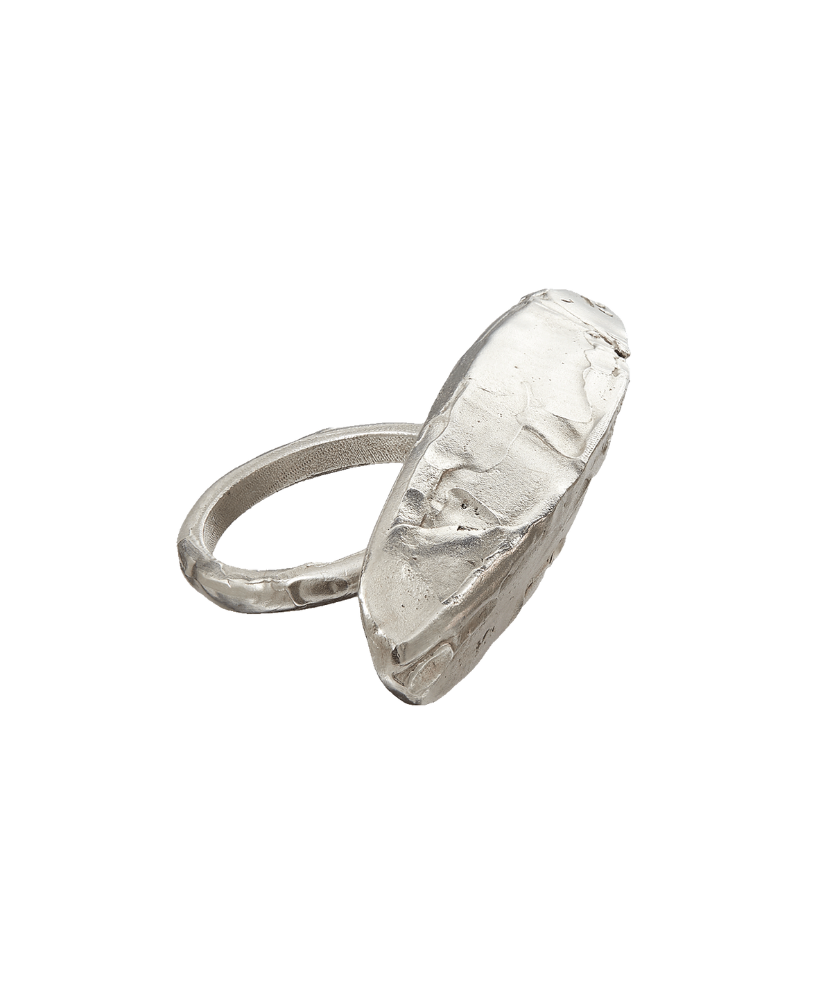 Crest Recycled Sterling Silver Ring, view 3