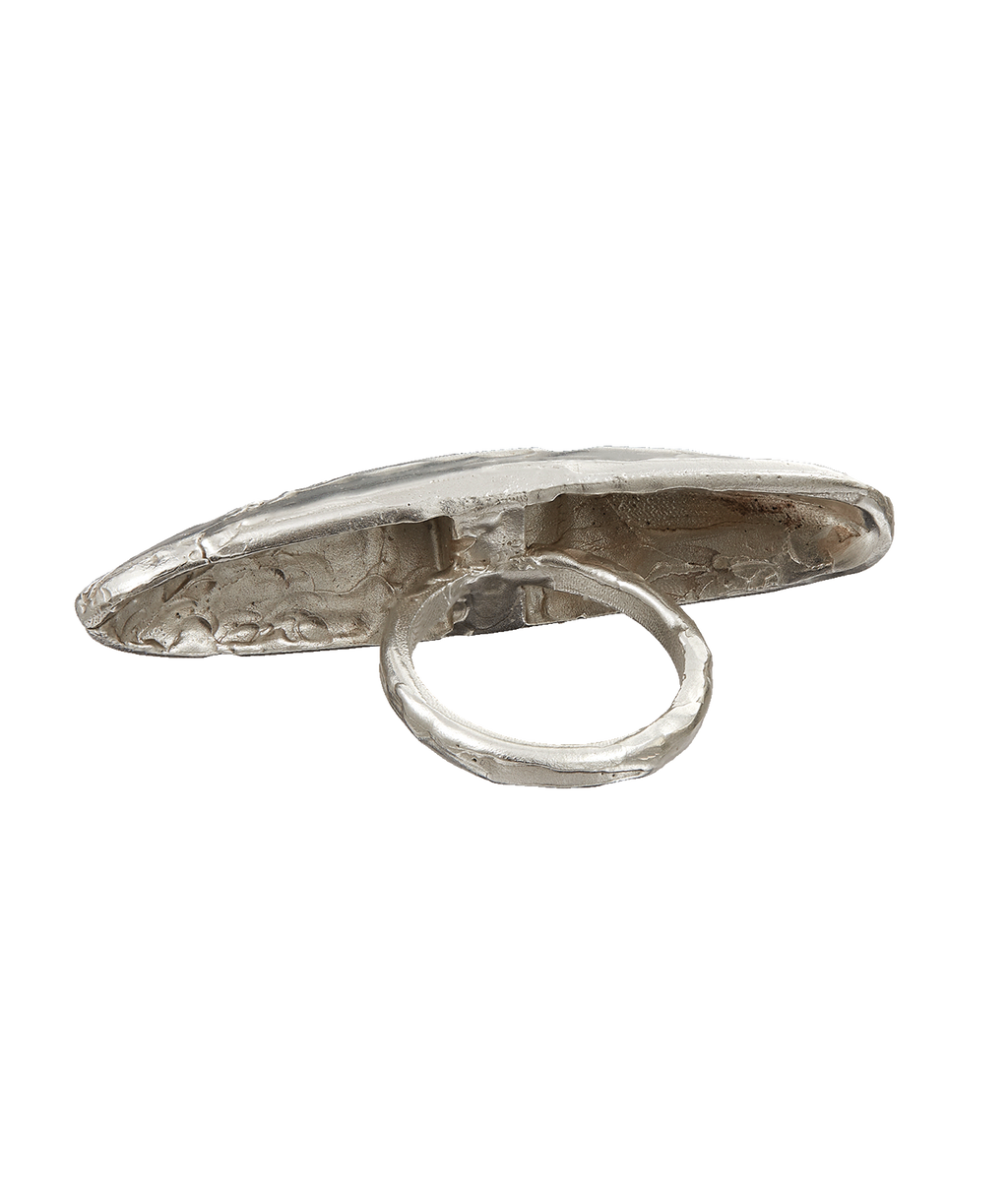 Crest Recycled Sterling Silver Ring, view 5