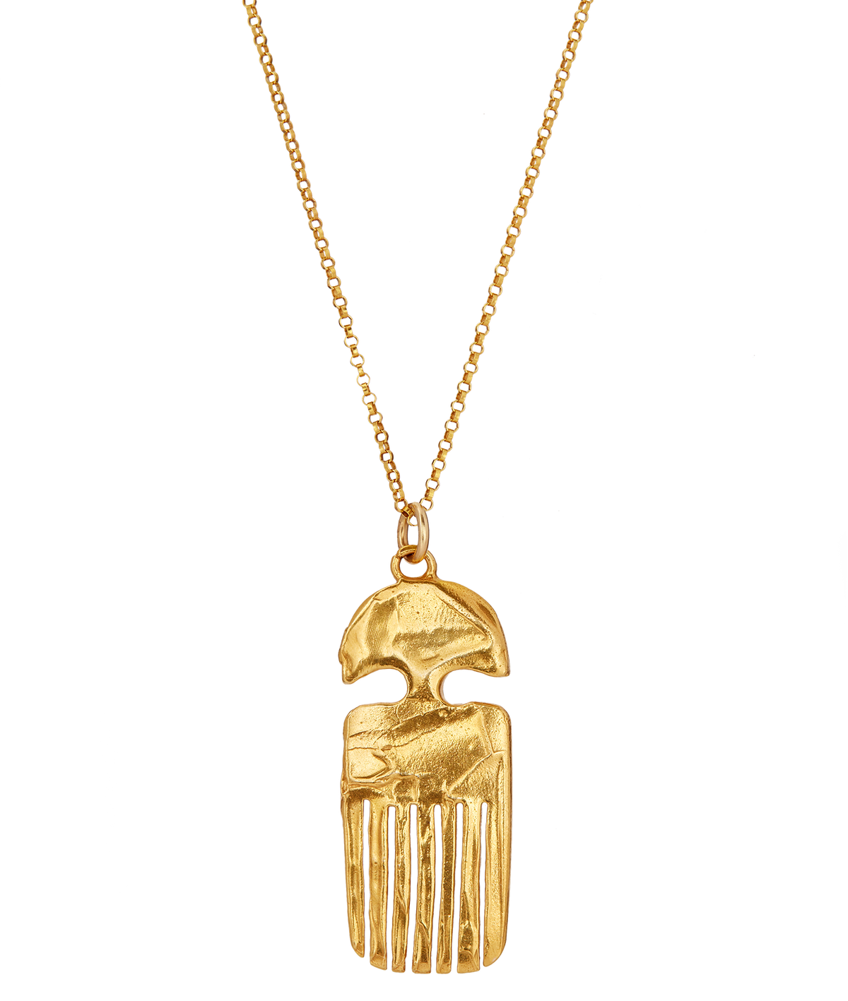 Tether Gold-Plated Bronze Comb Pendant Necklace, primary view