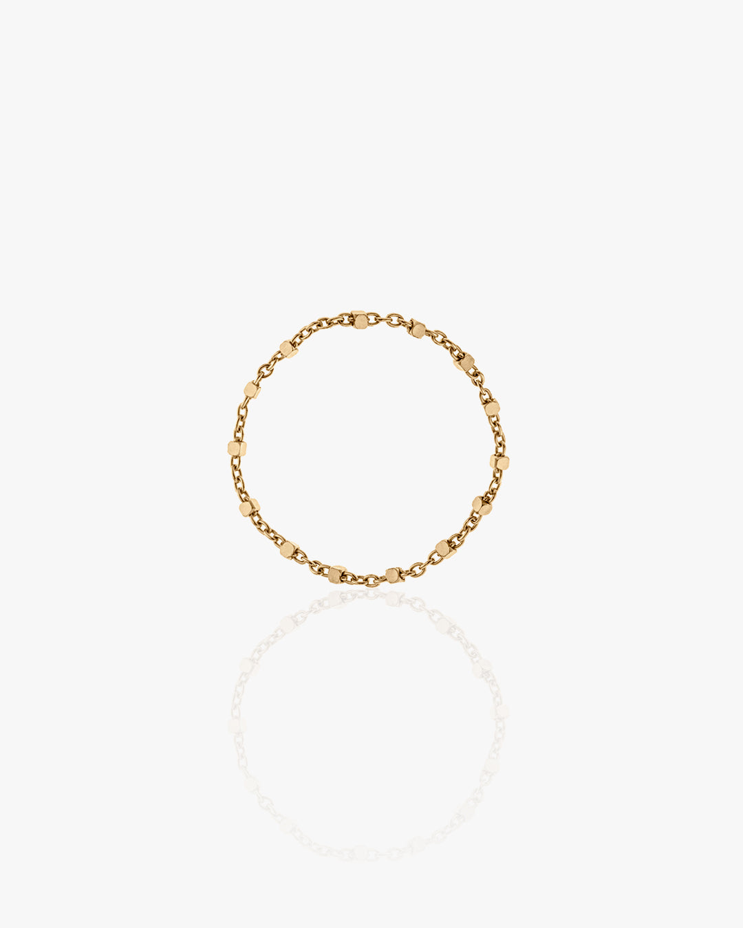 Tether Gold Square-Link Chain Ring in Yellow Gold, primary view