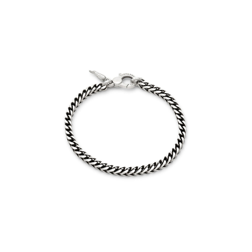 Tether Square Curb Chain Bracelet in Silver, primary view