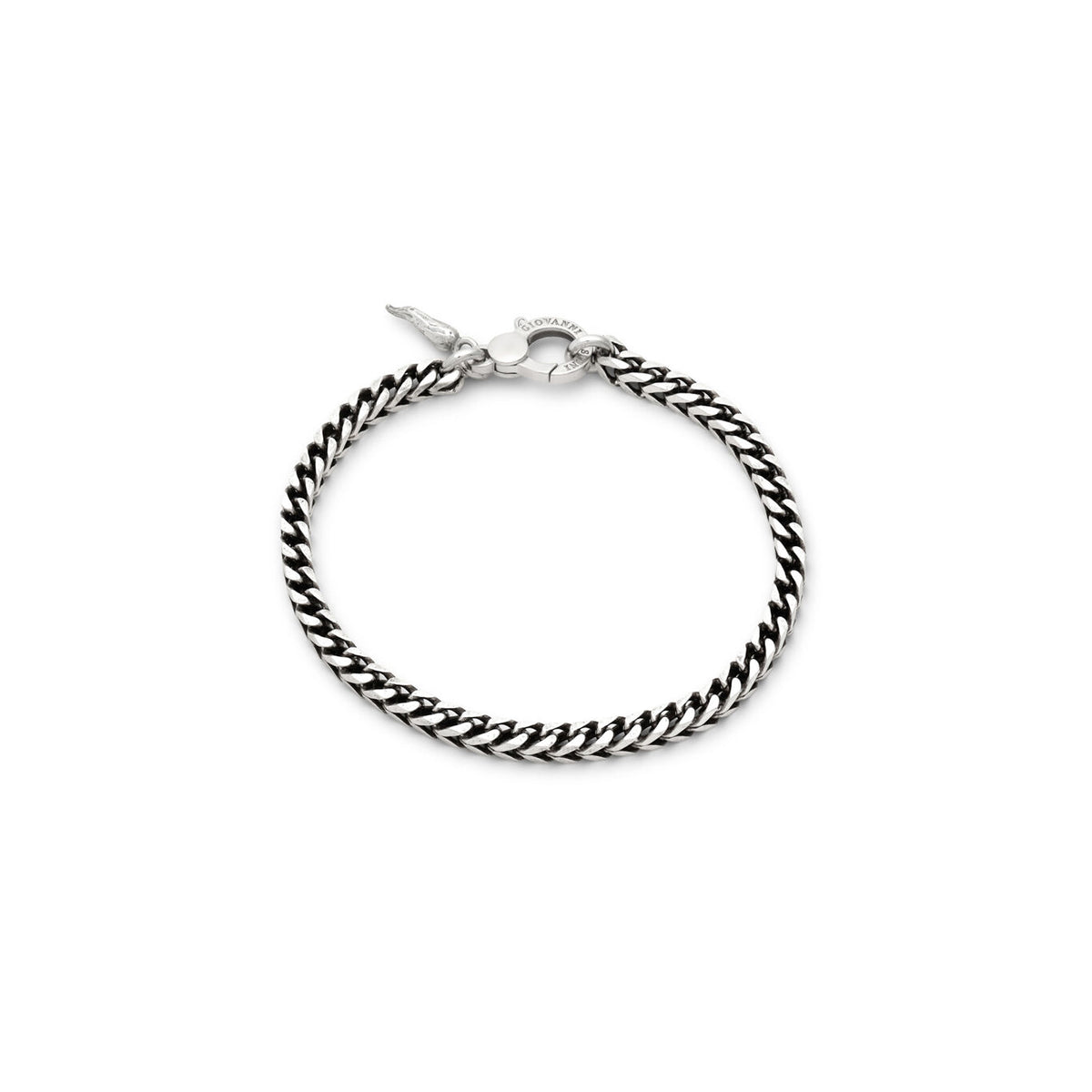 Tether Square Curb Chain Bracelet in Silver, primary view