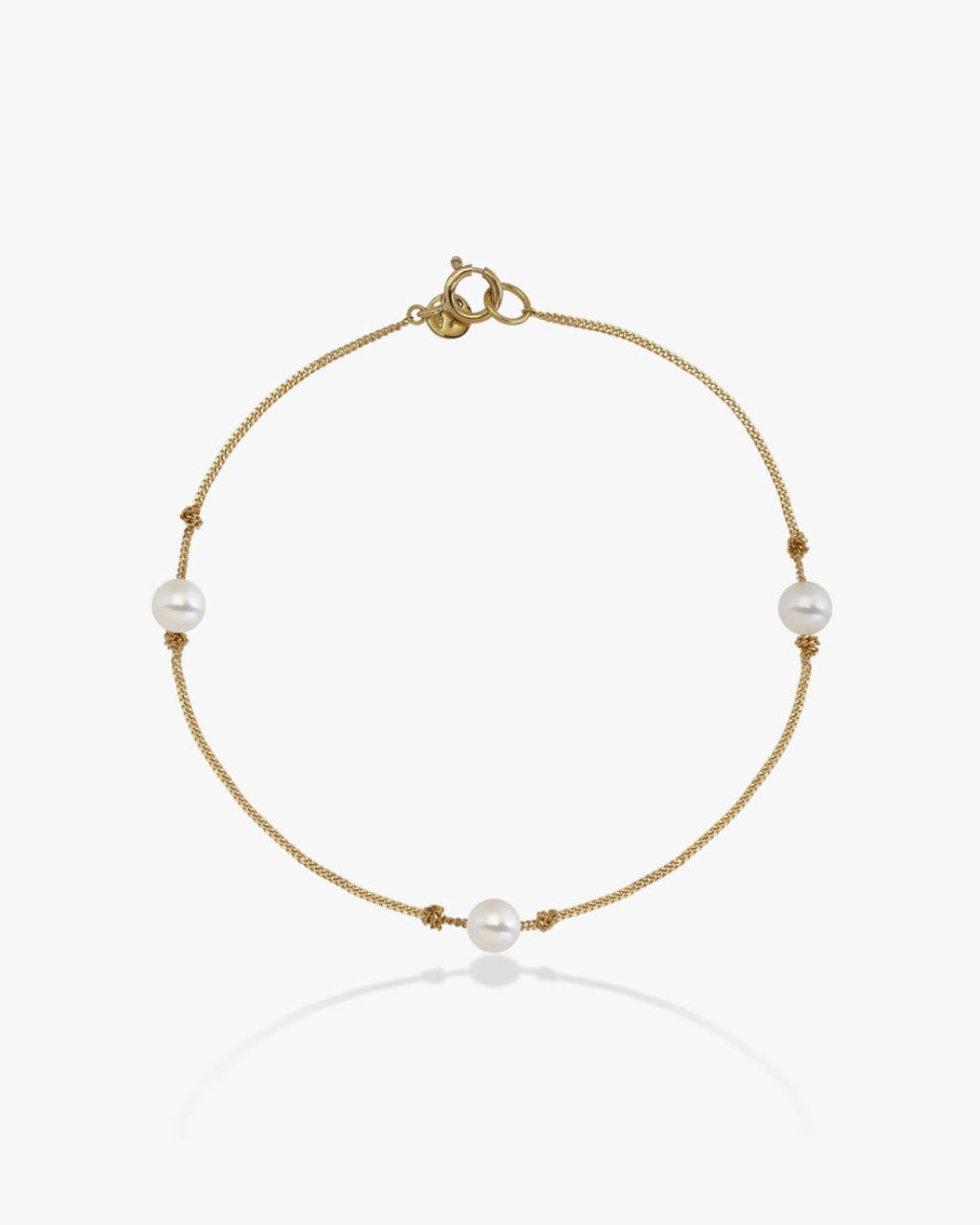 Trace Gold and Akoya Pearl Bracelet in Akoya Pearl, primary view