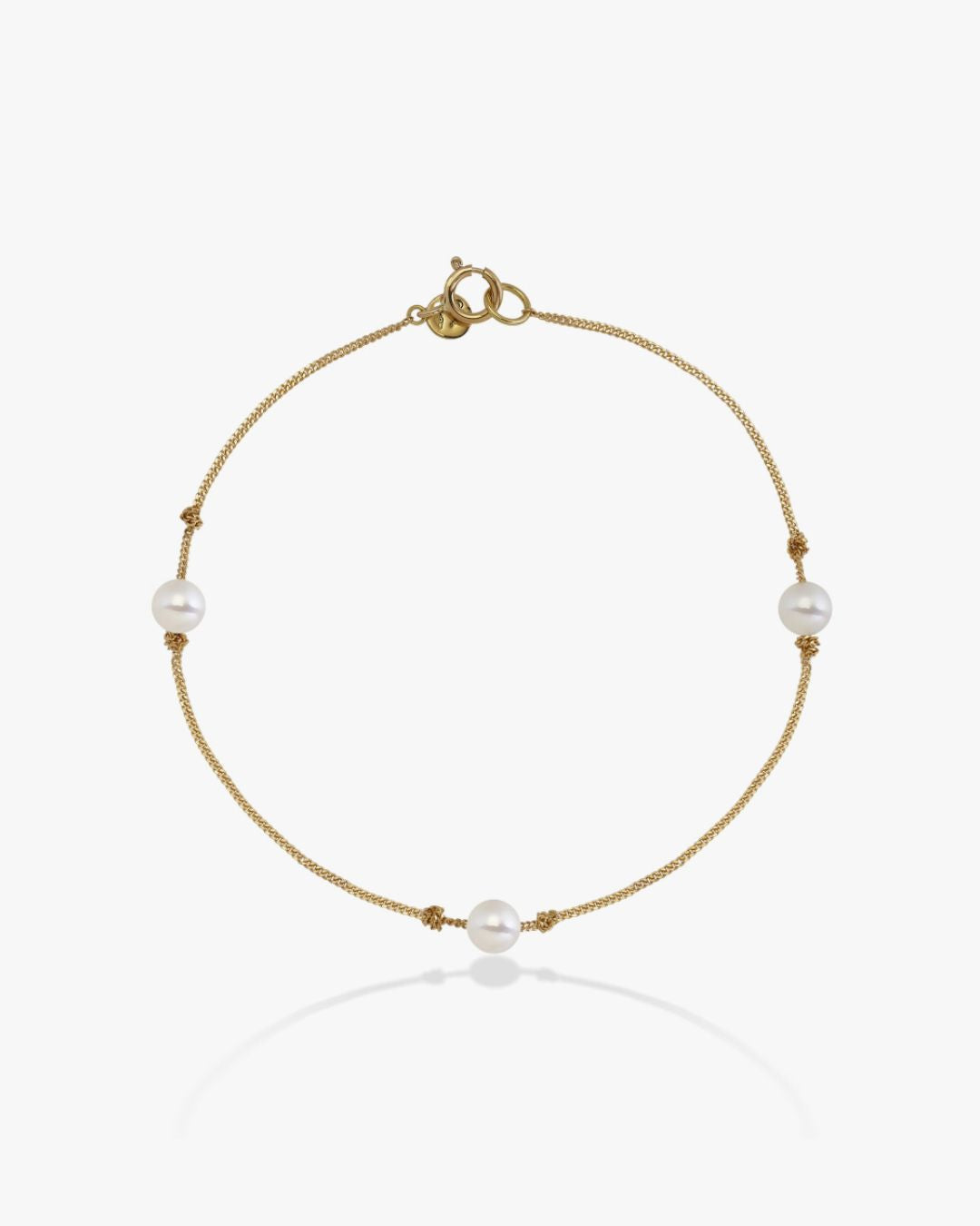 Trace Gold and Akoya Pearl Bracelet in Akoya Pearl, primary view