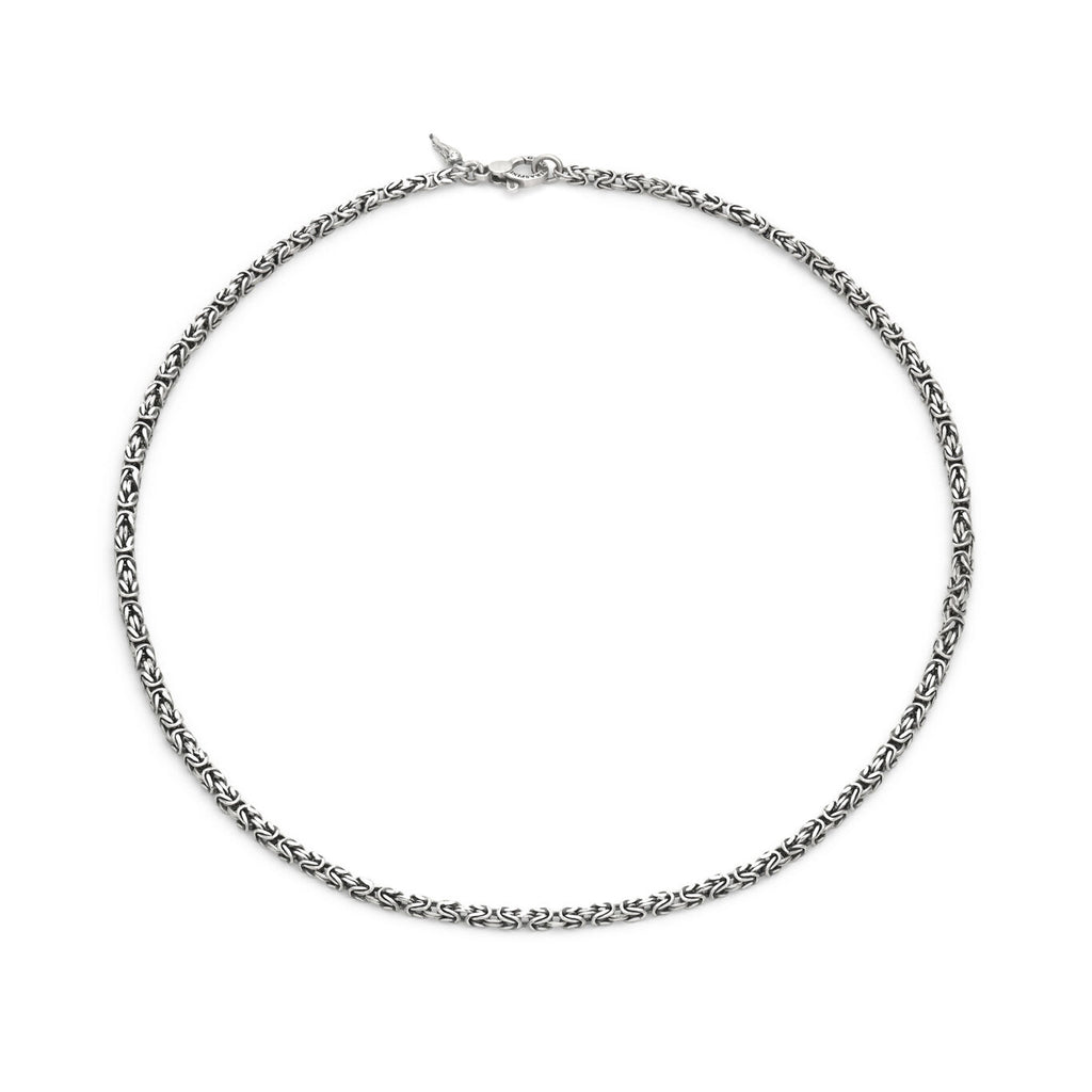 Trace Square Byzantine Chain Necklace in Silver, primary view