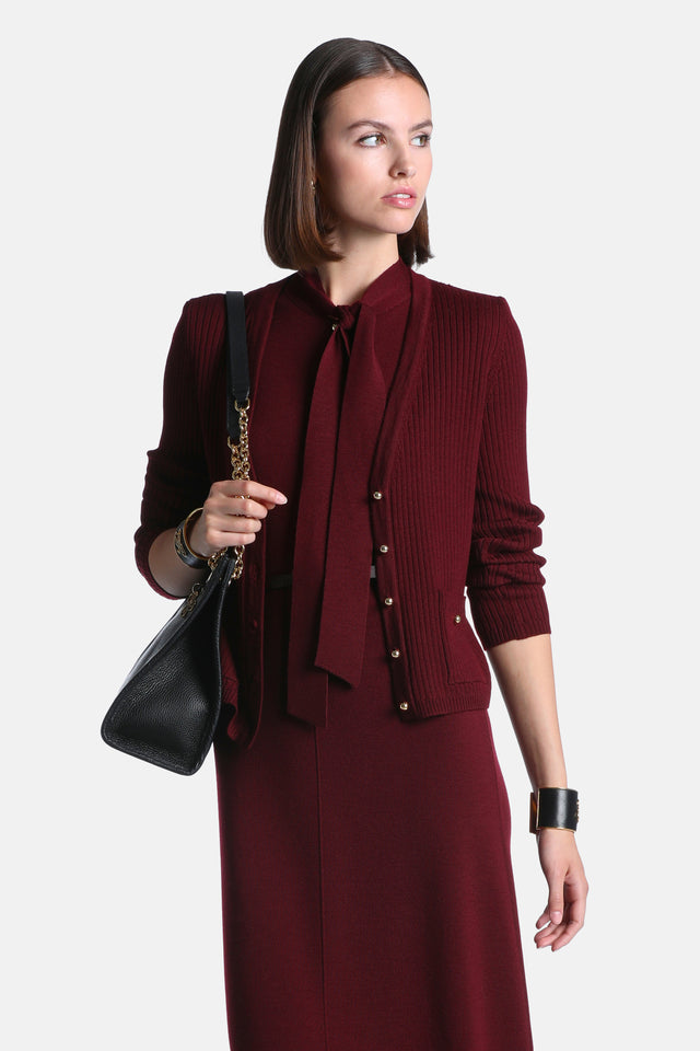Madira Flat-Rib Cropped Cardigan