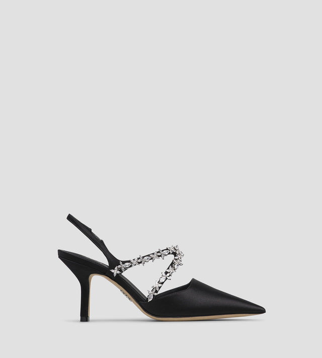 Tracy 80 Satin Slingbacks
