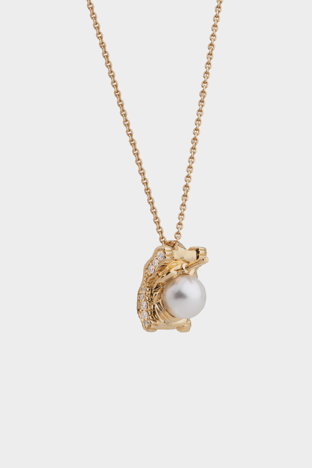 Crest 18ct Gold, Diamond and Pearl Pendant — Default Title