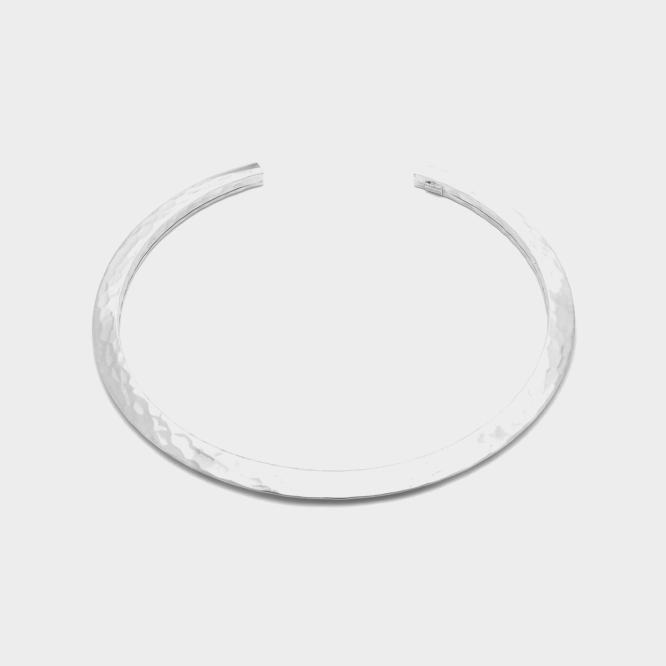 Orbit Hammered Silver Circle Necklace — Silver