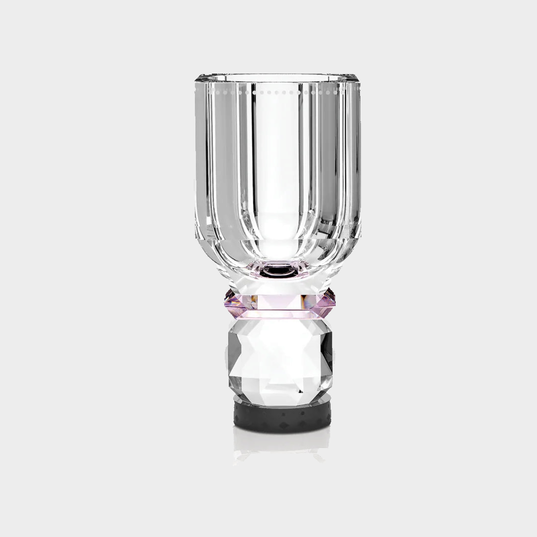 Frame Clear and Rose Crystal Vase — Default Title