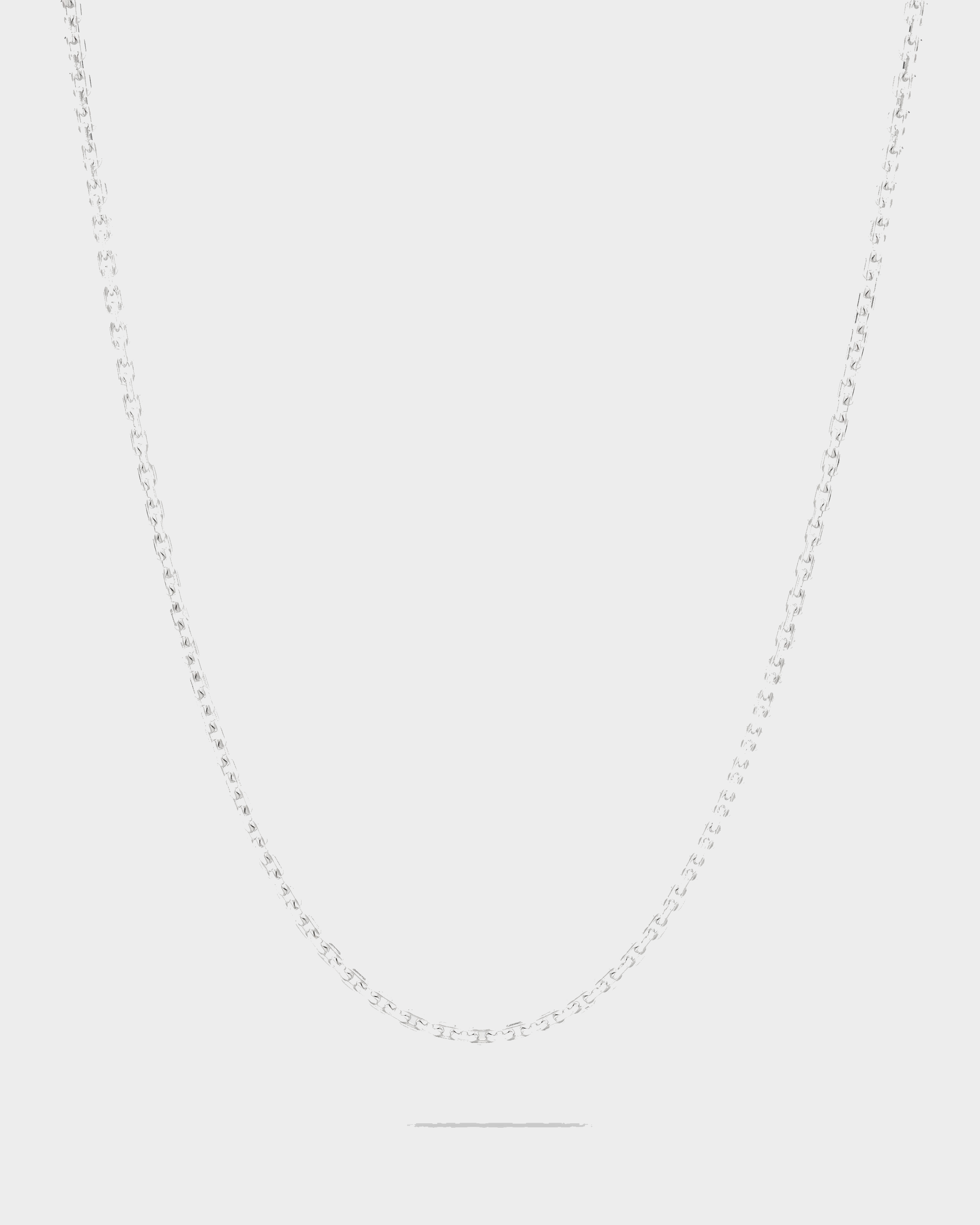 Crescent Square-Link Chain Necklace — 17 inches