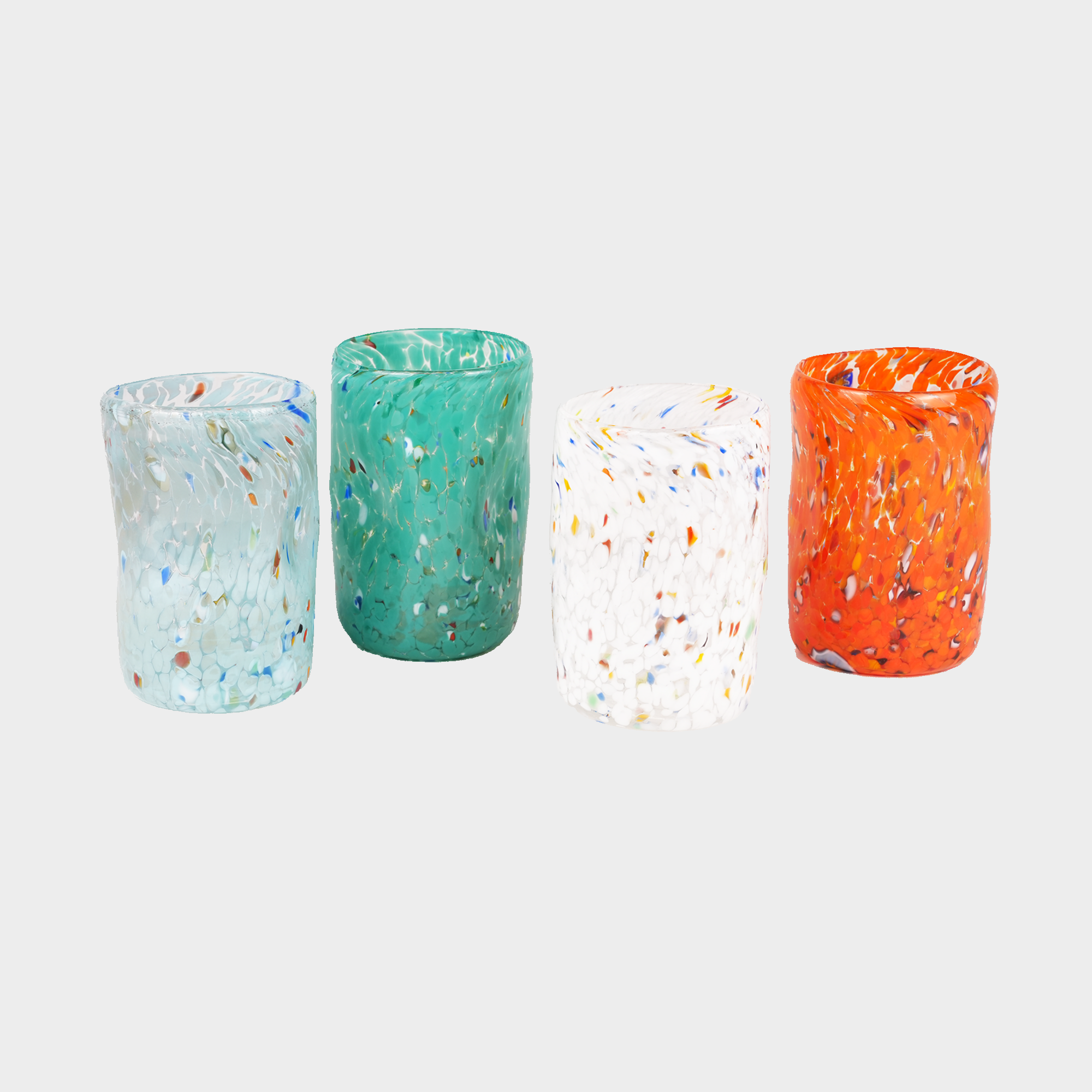Signal Murano Glass Tumbler, Medium — Spotted Red